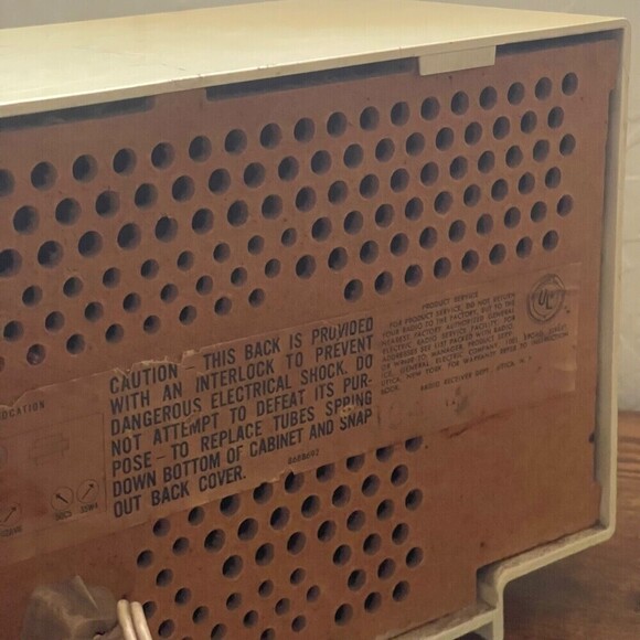 General Electric GE Solid State MCM Radio Works (Static) 11" MID CENTURY MODERN - Picture 5 of 14